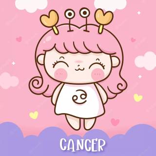 Zodiac Cancer pink wallpaper