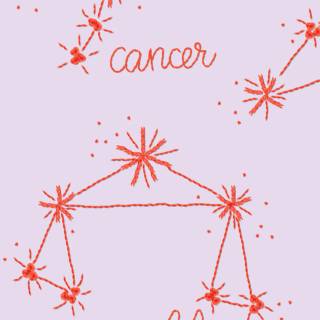 Zodiac Cancer pink wallpaper