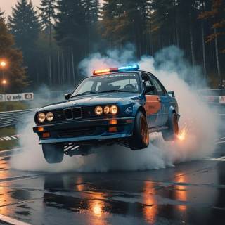 BMW police race car wallpaper