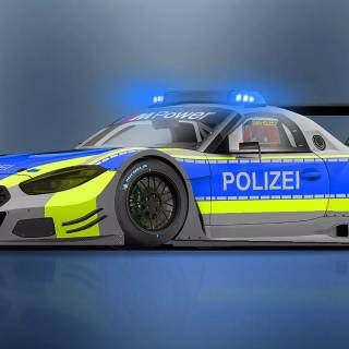 BMW police race car wallpaper