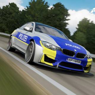 BMW police race car wallpaper