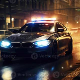 BMW police race car wallpaper