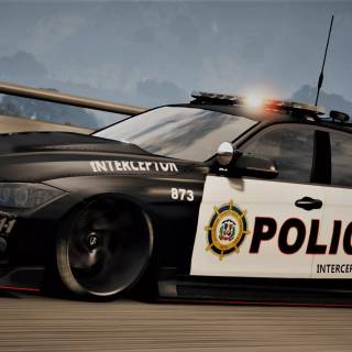 BMW police race car wallpaper