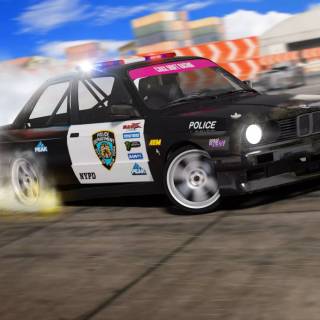 BMW police race car wallpaper