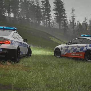 BMW police race car wallpaper