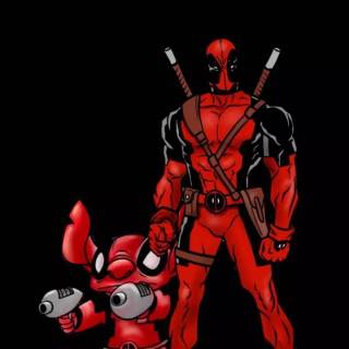 Deadpool and Stitch wallpaper