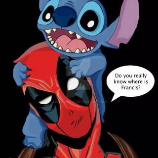 Deadpool and Stitch wallpaper