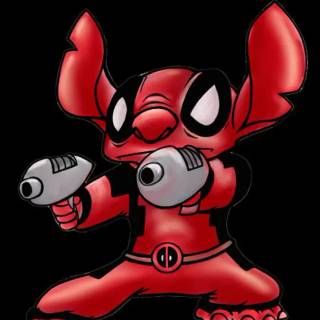 Deadpool and Stitch wallpaper