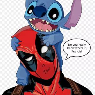 Deadpool and Stitch wallpaper