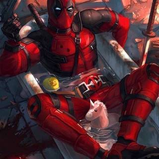Deadpool and Stitch wallpaper