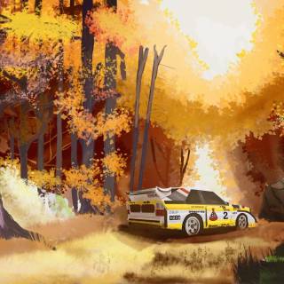 Old rally cars wallpaper
