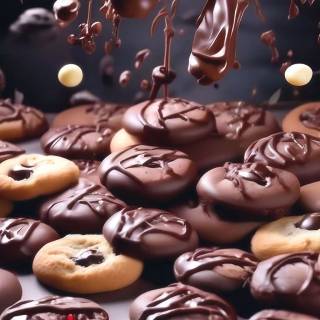 Falling cookies wallpaper