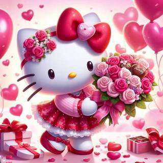 Hello Kitty Valentines Day PFP wallpaper