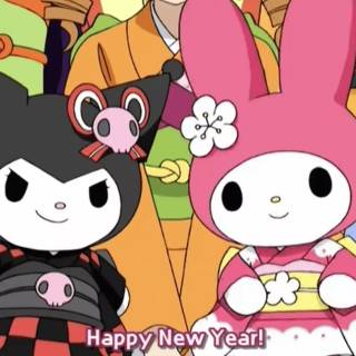 Kuromi New Year wallpaper