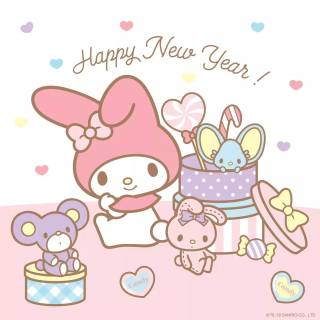 Kawaii Happy New Year wallpaper