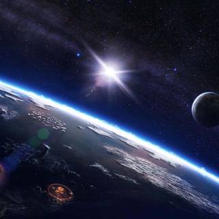 Realistic space wallpaper