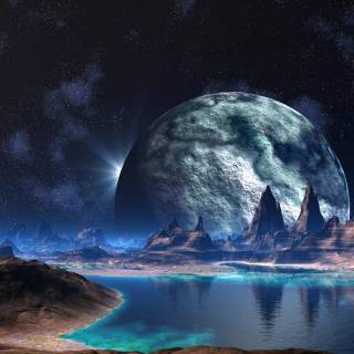 Realistic space wallpaper