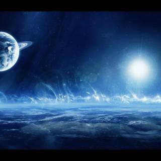 Realistic space wallpaper