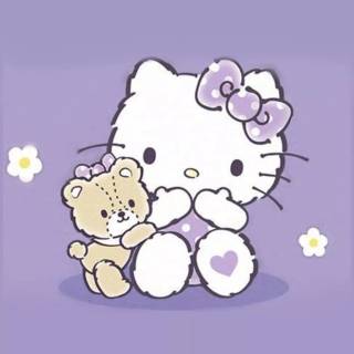 Light purple Hello Kitty wallpaper
