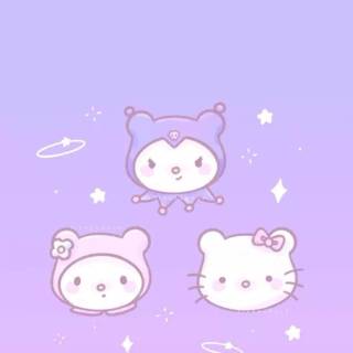 Light purple Hello Kitty wallpaper