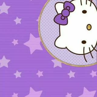 Light purple Hello Kitty wallpaper
