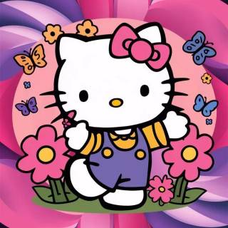 Purple Hello Kitty wallpaper