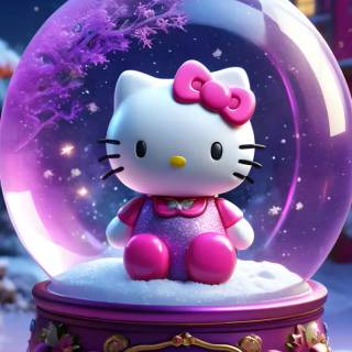 Purple Hello Kitty wallpaper