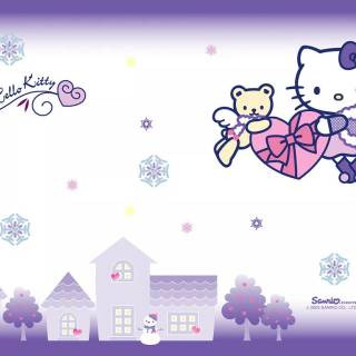 Purple Hello Kitty wallpaper