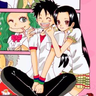 One Piece Luffy and Boa wallpaper