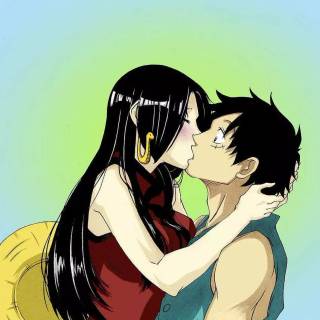 One Piece Luffy and Boa wallpaper