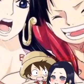 One Piece Luffy and Boa wallpaper