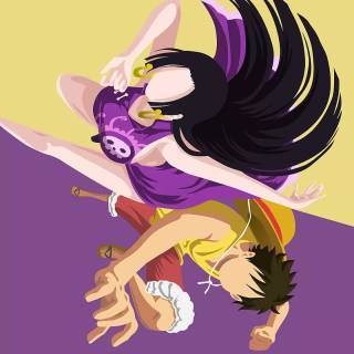 One Piece Luffy and Boa wallpaper