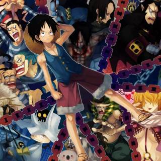One Piece Luffy and Boa wallpaper