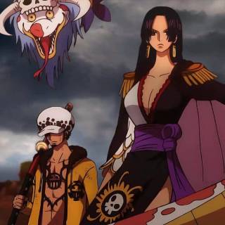 One Piece Luffy and Boa wallpaper