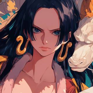 One Piece Luffy and Boa wallpaper