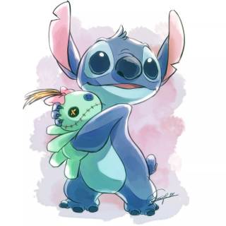 Stitch art wallpaper