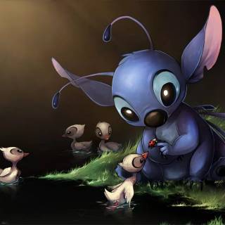Stitch art wallpaper