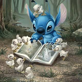 Stitch art wallpaper
