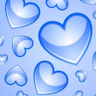 Cute blue hearts wallpaper