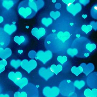 Cute blue hearts wallpaper