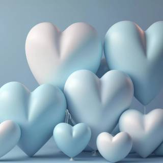 Cute blue hearts wallpaper