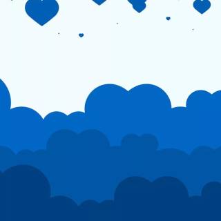 Cute blue hearts wallpaper