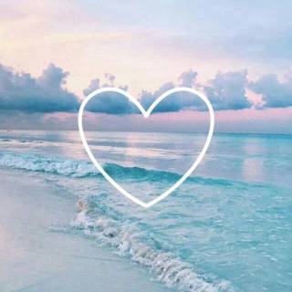 Cute blue hearts wallpaper