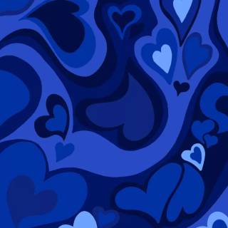 Cute blue hearts wallpaper
