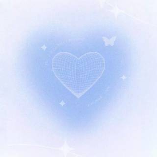 Cute blue hearts wallpaper