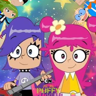 Hi Hi Puffy AmiYumi 4k wallpaper