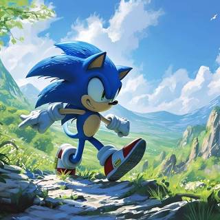 Blue Sonic wallpaper