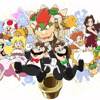 Mario and friends wallpaper