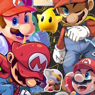 Mario and friends wallpaper
