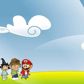 Mario and friends wallpaper